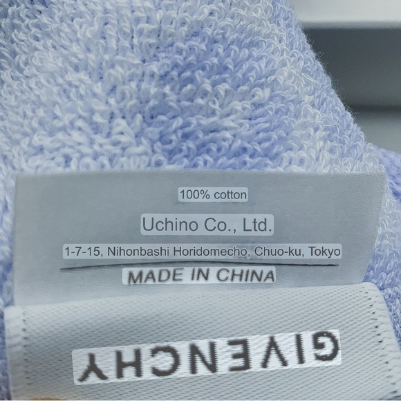 2Pc Givenchy 100% Cotton Embroidered Logo Hand Towels - Picture 8 of 11